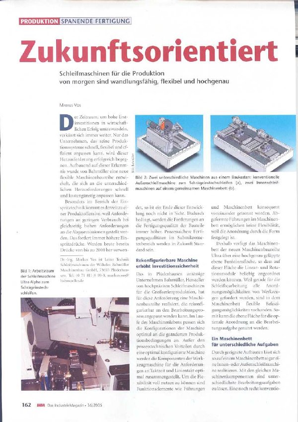 Zukunftsorientierte Schleifmaschinen – Cover